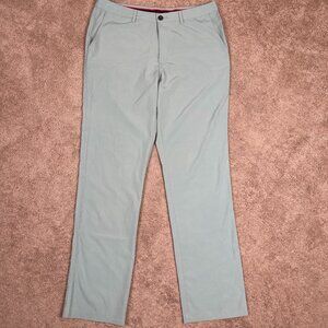 Short Par 4 Golf Pants Men 34x34 Green Flat Front Active Performance Lightweight